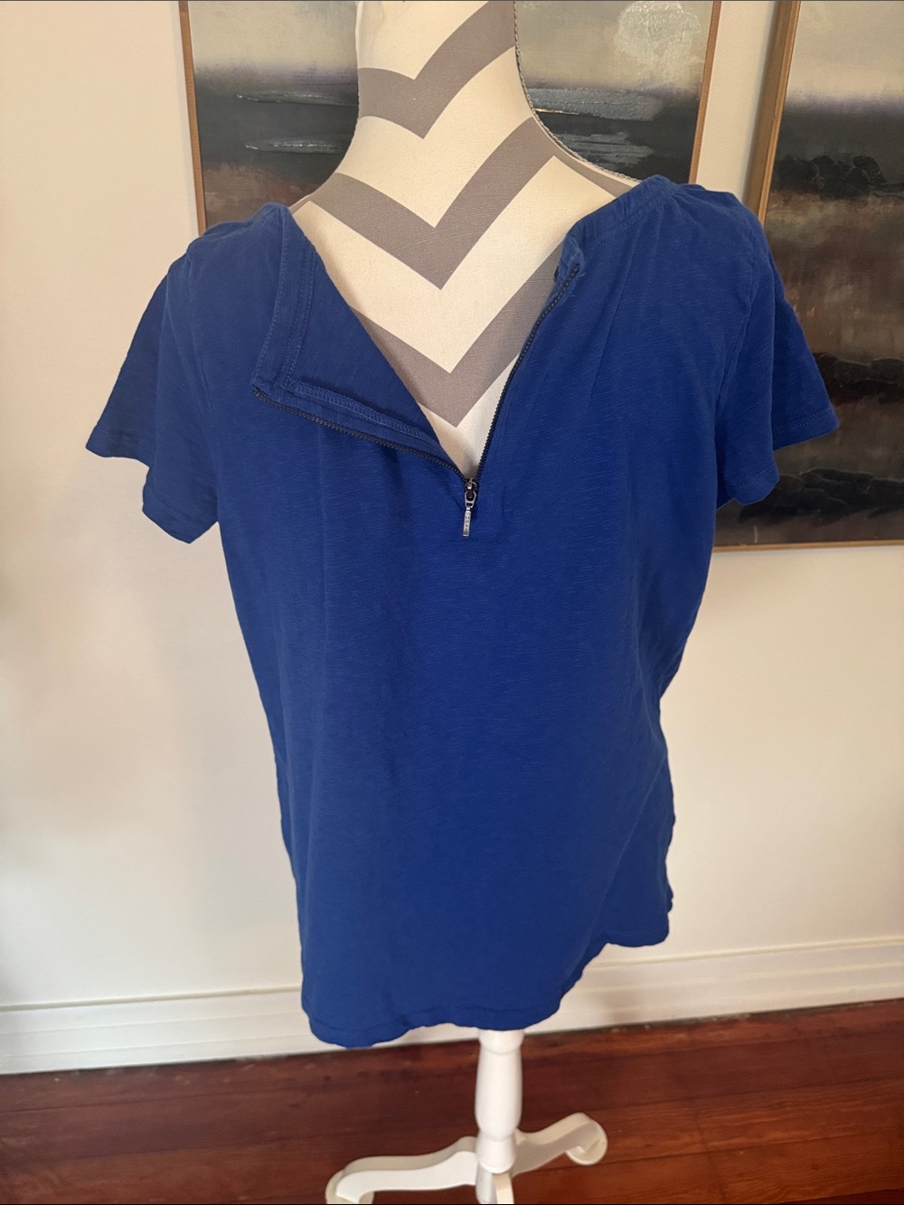 Talbots Classic Women's Crewneck Tee - Royal Blue Size X - Picture 8 of 10